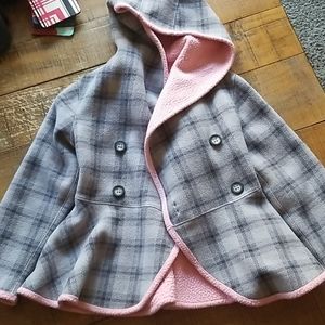 5/$25 Girls Reversible Pea Fleece Coat